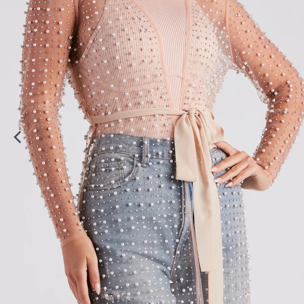 Pearl And Rhinestone Duster